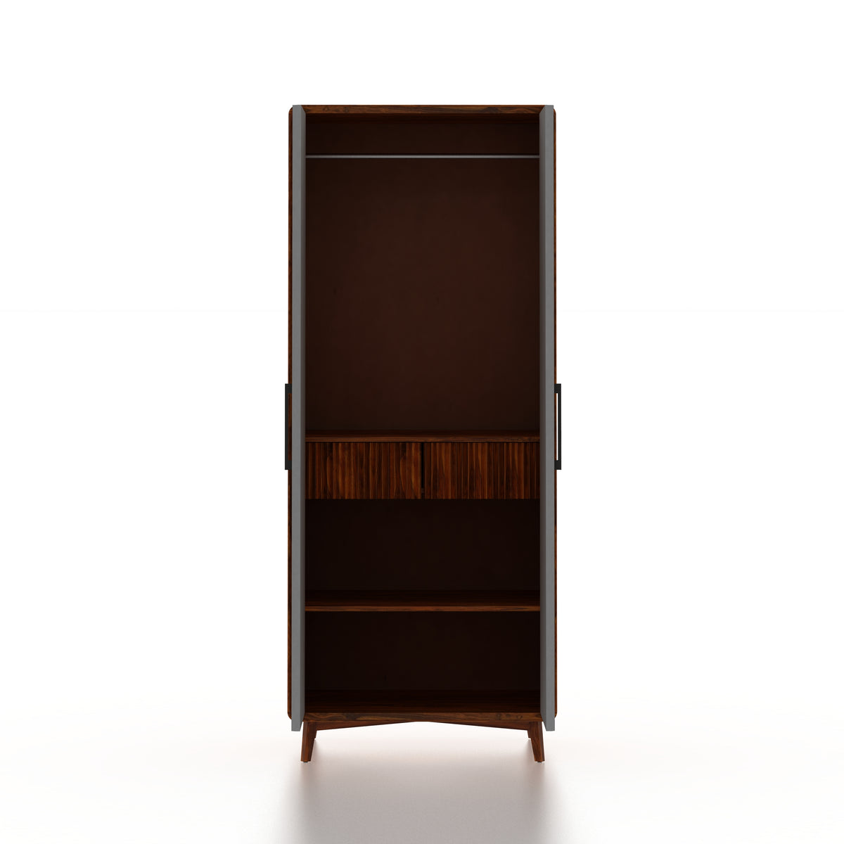 Robert Solid Sheesham Wood Wardrobe With Two Doors 3 Years warranty