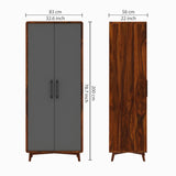 Robert Solid Sheesham Wood Wardrobe With Two Doors 3 Years warranty