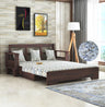 Maharaja Solid Sheesham Wood 3 Seater Sofa Cum Bed With Side Pockets FLORAL - 3 Years Warranty