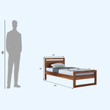 Rio Solid Sheesham Wood Single Size Bed (Big) - 3 Years Warranty