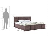 Scott Solid Sheesham Wood Bed With Hydraulic Storage - 3 Years Warranty