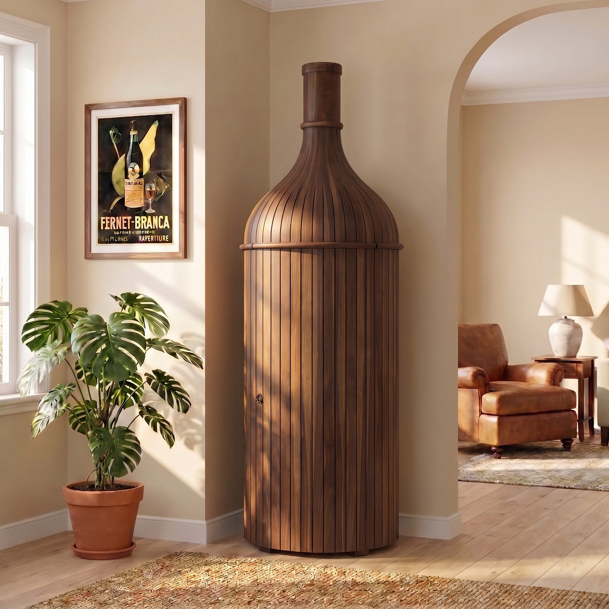 Cellar Solid Sheesham Wood Bottle Bar Cabinet - 3 Years Warranty