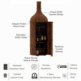 Cellar Solid Sheesham Wood Bottle Bar Cabinet - 3 Years Warranty