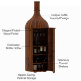 Cellar Solid Sheesham Wood Bottle Bar Cabinet - 3 Years Warranty