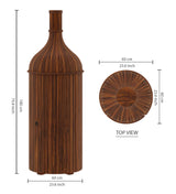 Cellar Solid Sheesham Wood Bottle Bar Cabinet - 3 Years Warranty