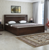 Jaipur Solid Sheesham Wood Box Storage Bed - 3 years Warranty