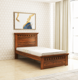 Armania Solid Sheesham Wood Single Size Bed Without Storage - 3 Years Warranty