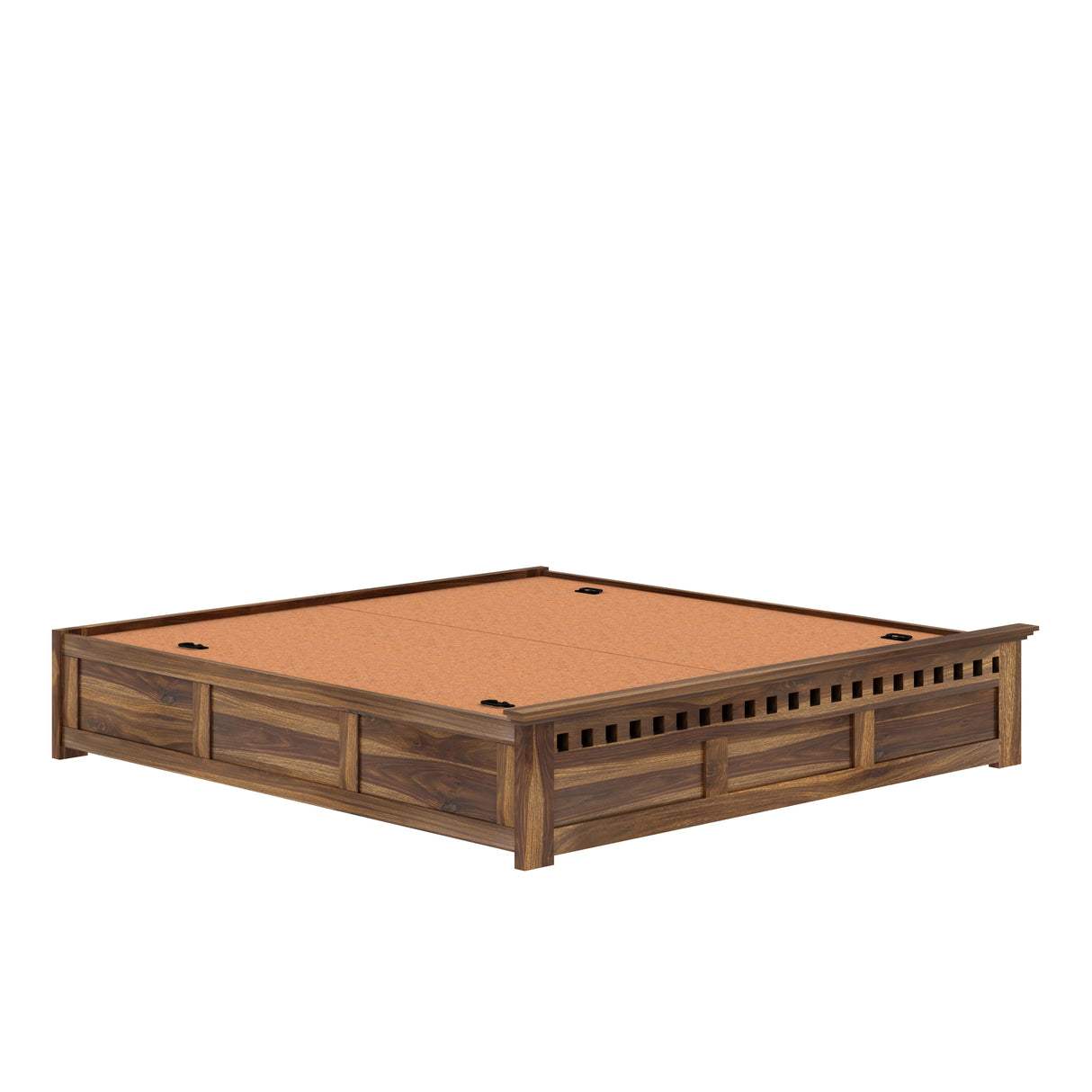 Armania Solid Sheesham Wood Bed With Box Storage Without Headboard - 3 years Warranty
