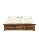Armania Solid Sheesham Wood Bed With Box Storage Without Headboard - 3 years Warranty