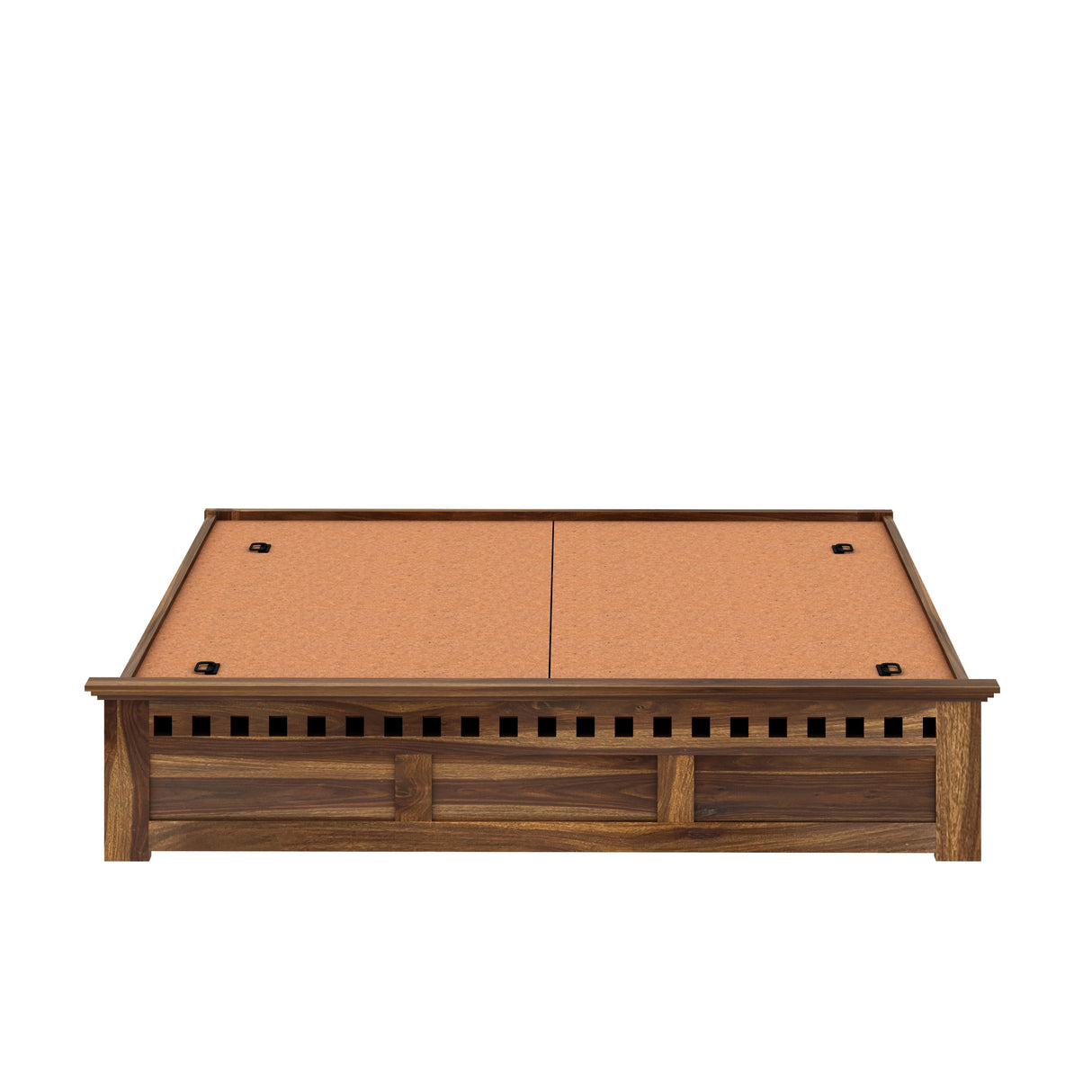 Armania Solid Sheesham Wood Bed With Box Storage Without Headboard - 3 years Warranty