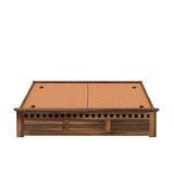 Armania Solid Sheesham Wood Bed With Box Storage Without Headboard - 3 years Warranty