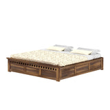 Armania Solid Sheesham Wood Bed With Box Storage Without Headboard - 3 years Warranty