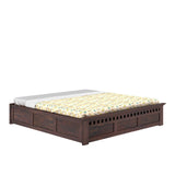 Armania Solid Sheesham Wood Bed With Hydraulic Storage Without Headboard - 3 years Warranty