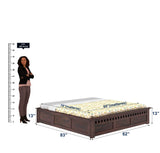 Armania Solid Sheesham Wood Bed With Hydraulic Storage Without Headboard - 3 years Warranty