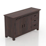 Armania Solid Sheesham Wood Sideboard With Doors and Drawer Storage - 3 Years Warranty
