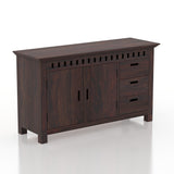 Armania Solid Sheesham Wood Sideboard With Doors and Drawer Storage - 3 Years Warranty