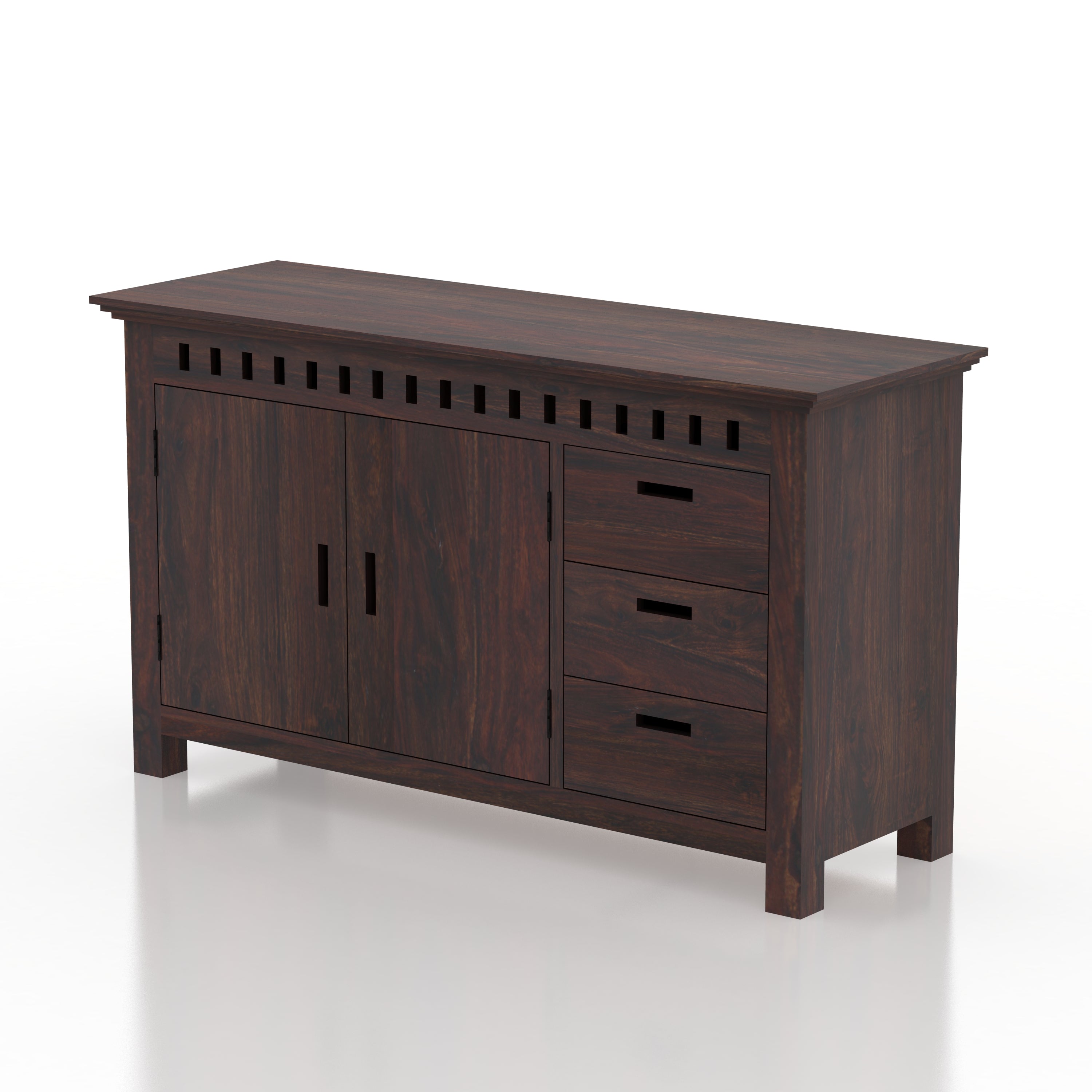 Armania Solid Sheesham Wood Sideboard With Doors and Drawer