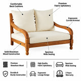 Armania Solid Sheesham Wood 2 Seater Lounge Sofa - 3 Years Warranty