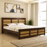 Syrus Solid Sheesham Wood Cane Bed - 3 Years Warranty