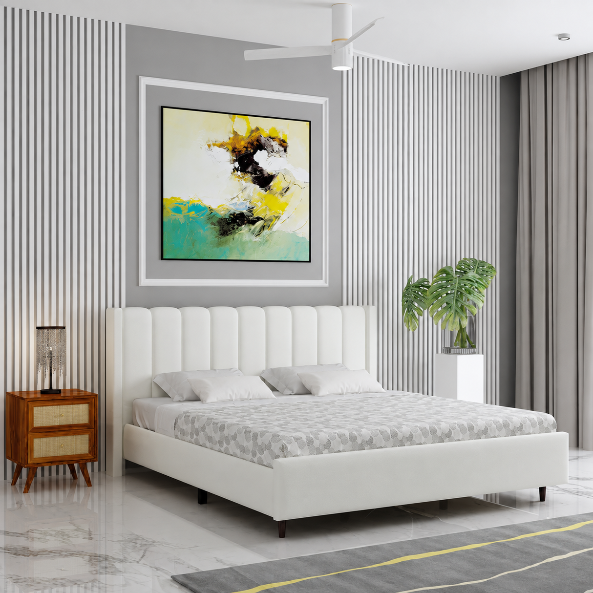 Emperor Upholstered Without Storage Bed-12 Months Warranty(LUXE EDITION)