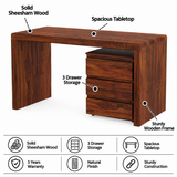 Jeshper Solid Sheesham Wood Study Table With Drawer Unit - 3 Years Warranty