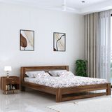Foster Solid Sheesham Wood Bed Without Storage - 3 Years Warranty