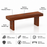 Maharaja Solid Sheesham Wood 6 Seater Dining Table Set - 3 Years Warranty