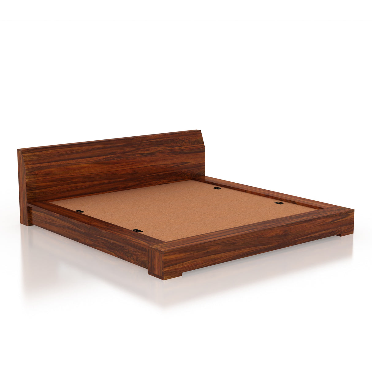 Burly Solid Sheesham Wood Low Height Platform Bed - 3 Years Warranty