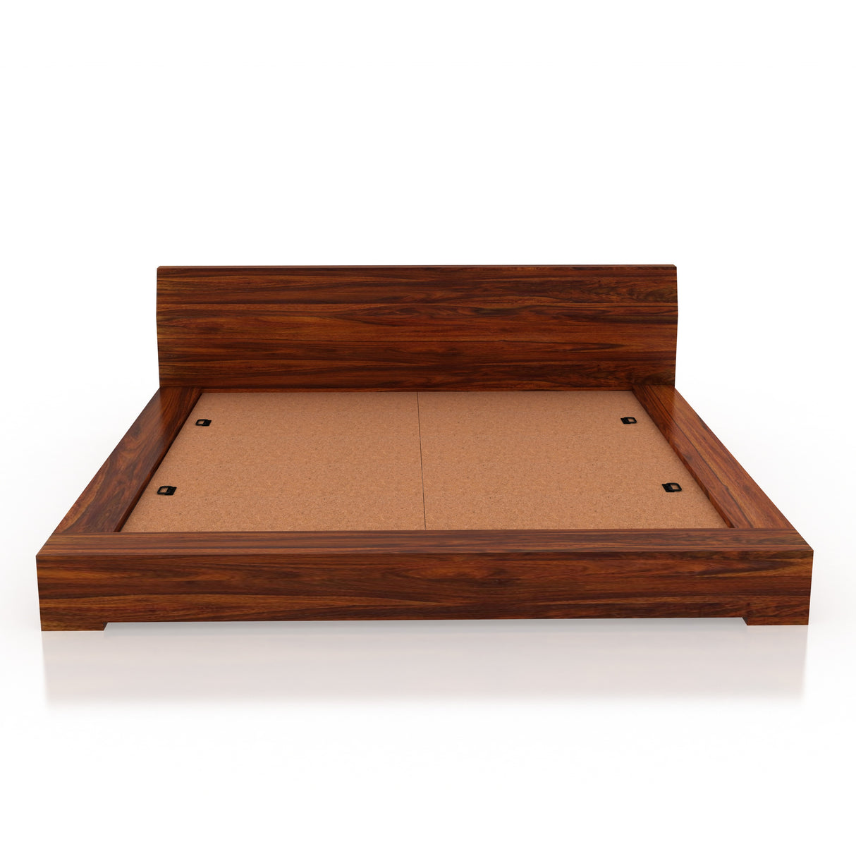 Burly Solid Sheesham Wood Low Height Platform Bed - 3 Years Warranty