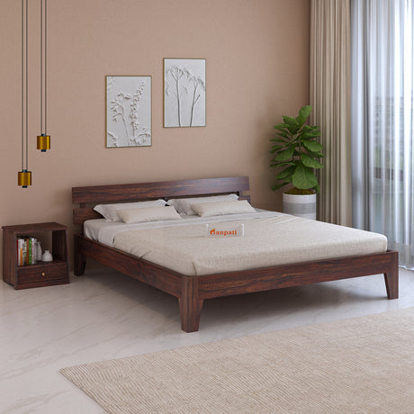 Spiky Solid Sheesham Wood Bed - 3 Years Warranty