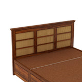 Syrus Solid Sheesham Wood Cane Bed With Hydraulic Storage Bed - 3 Years Warranty