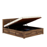 Swiss Solid Sheesham Wood Hydraulic Storage Bed - 3 years Warranty