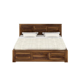 Swiss Solid Sheesham Wood Hydraulic Storage Bed - 3 years Warranty