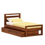 RIO Solid Sheesham Wood Trundle Bed With Storage - 3 Years Warranty