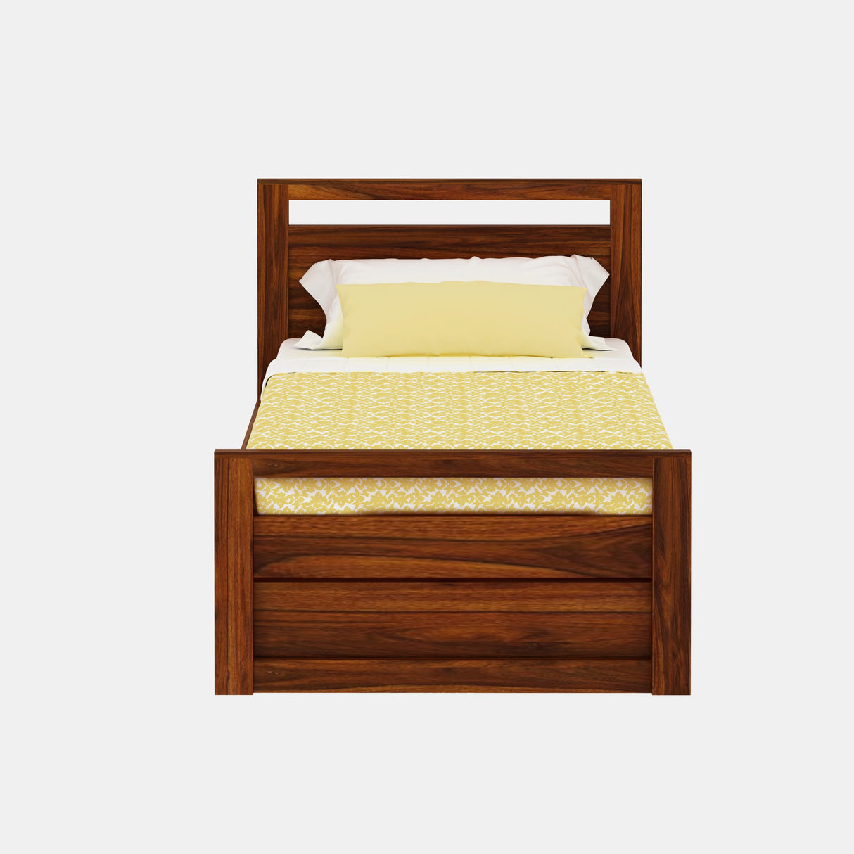 RIO Solid Sheesham Wood Trundle Bed With Storage - 3 Years Warranty