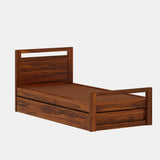 RIO Solid Sheesham Wood Trundle Bed With Storage - 3 Years Warranty