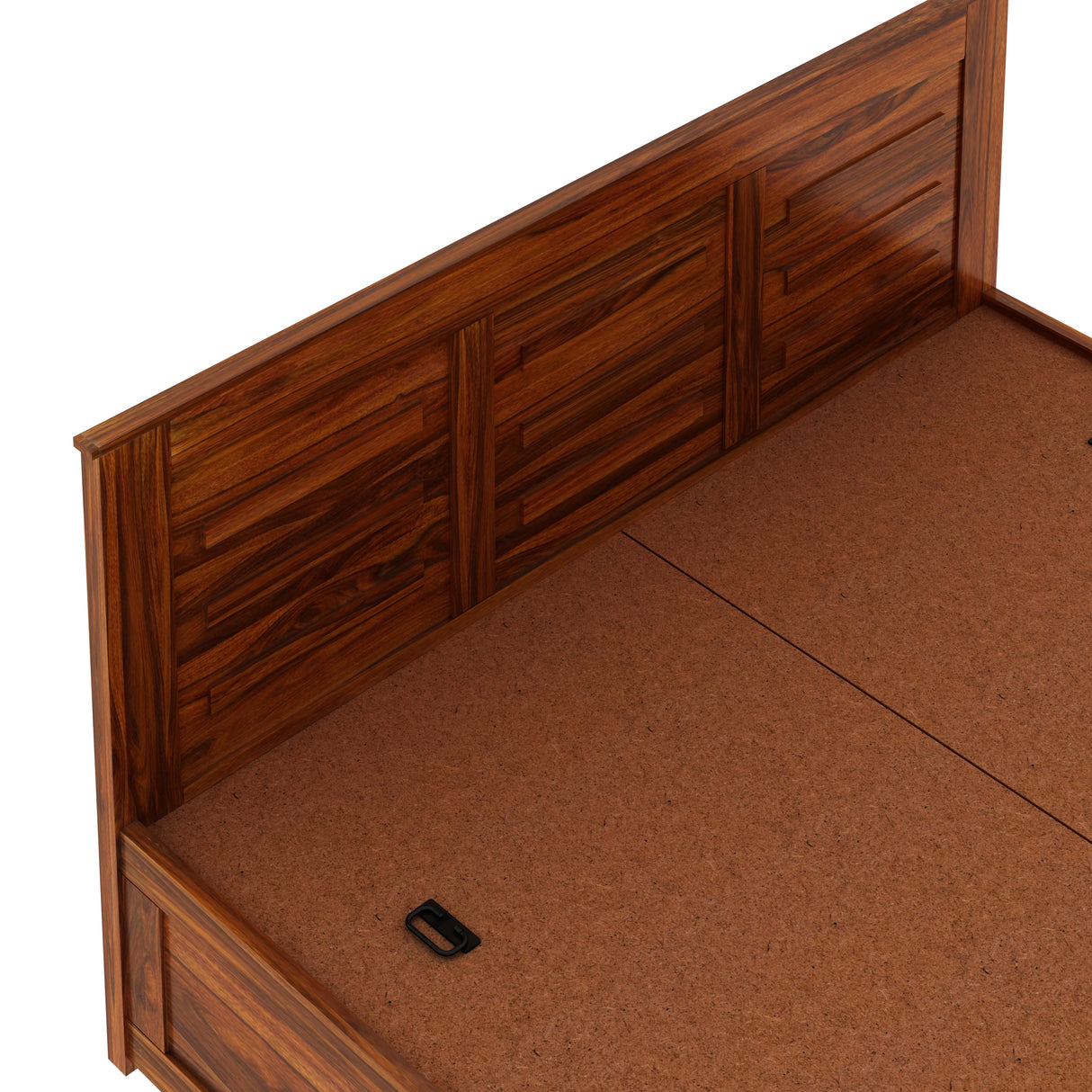 Swiss Solid Sheesham Wood Box Storage Bed - 1 Year Warranty