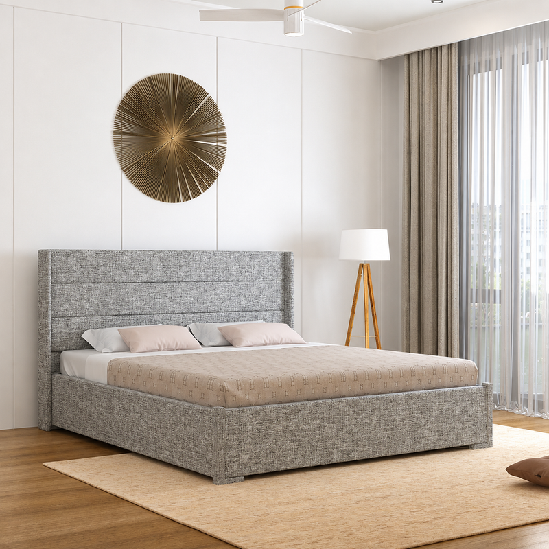Louis Upholstered Box Storage Bed-3 Years Warranty(LUXE EDITION)
