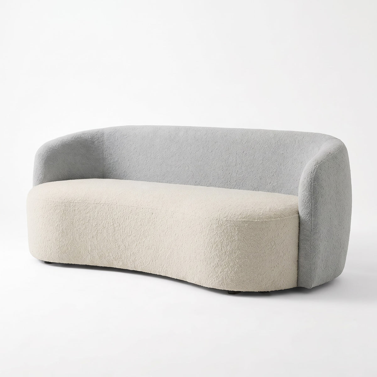 Rosky Three Seater Upholstered Sofa Bouclé - 12 Months Warranty