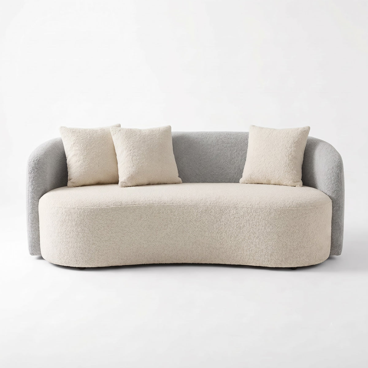 Rosky Three Seater Upholstered Sofa Bouclé - 12 Months Warranty