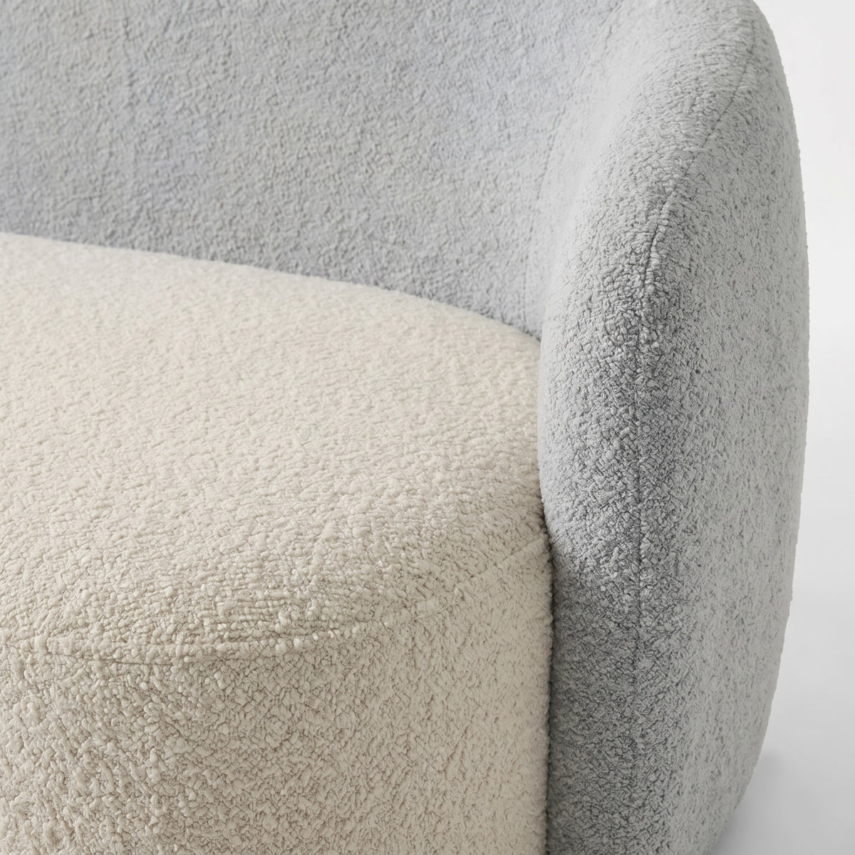 Rosky Three Seater Upholstered Sofa Bouclé - 12 Months Warranty