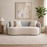 Rosky Three Seater Upholstered Sofa Bouclé - 12 Months Warranty