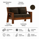 CIZAR Solid Sheesham Wood 2 Seater Sofa - 3 Year Warranty (LUXE EDITION)