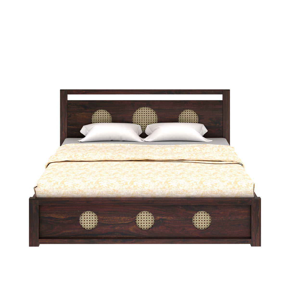 Cosmos Solid Sheesham Wood Hydraulic Storage Bed - 3 years Warranty