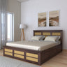 Syrus Solid Sheesham Wood Cane Bed With Box Storage Bed - 3 Years Warranty