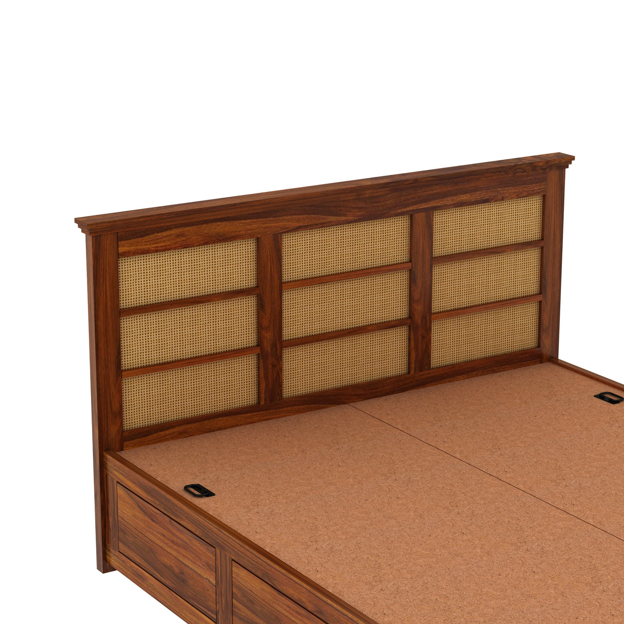 Syrus Solid Sheesham Wood Cane Bed With Box Storage Bed - 3 Years Warranty