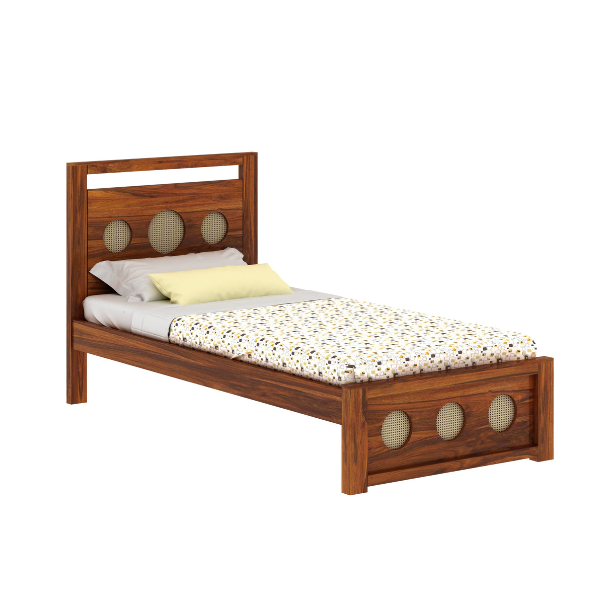 Cosmos Solid Sheesham Wood Single Bed  - 3 years Warranty