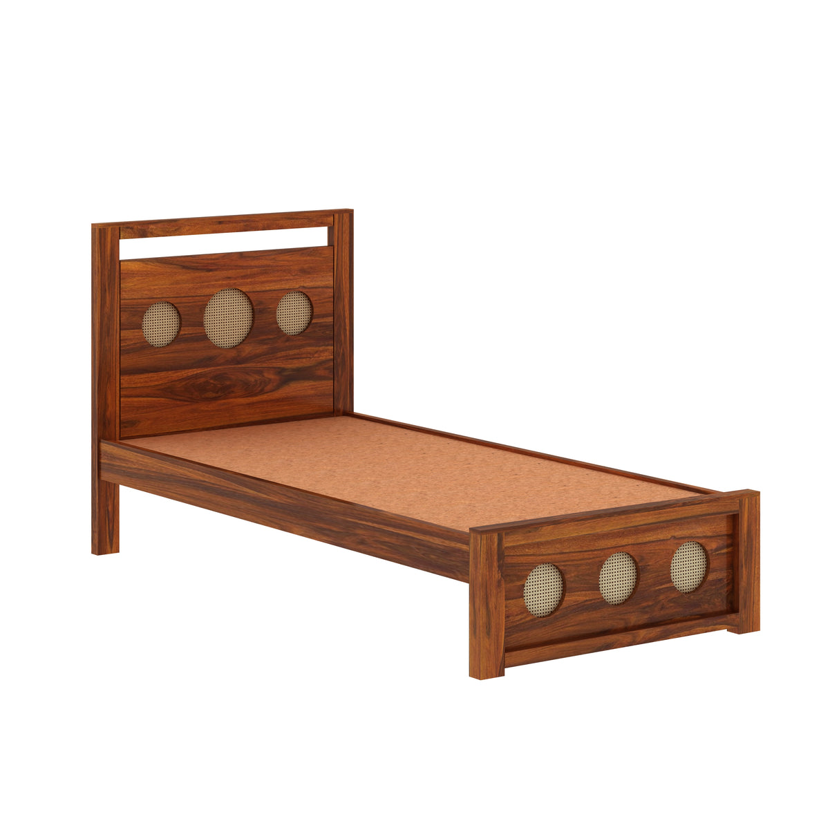 Cosmos Solid Sheesham Wood Single Bed  - 3 years Warranty