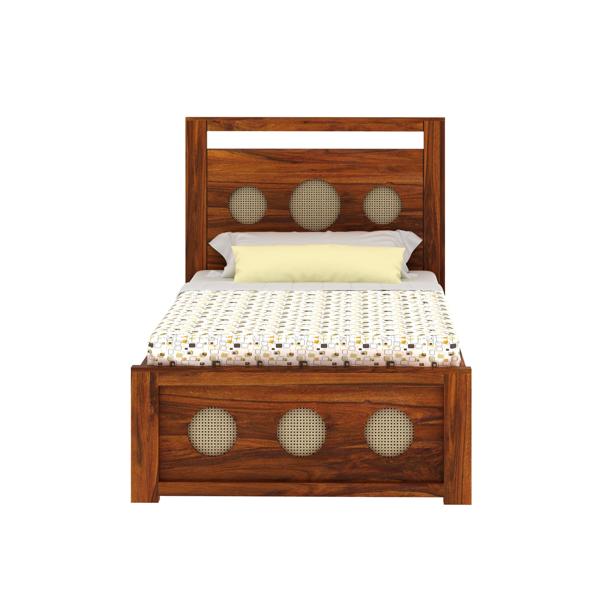 Cosmos Solid Sheesham Wood Single Bed  - 3 years Warranty