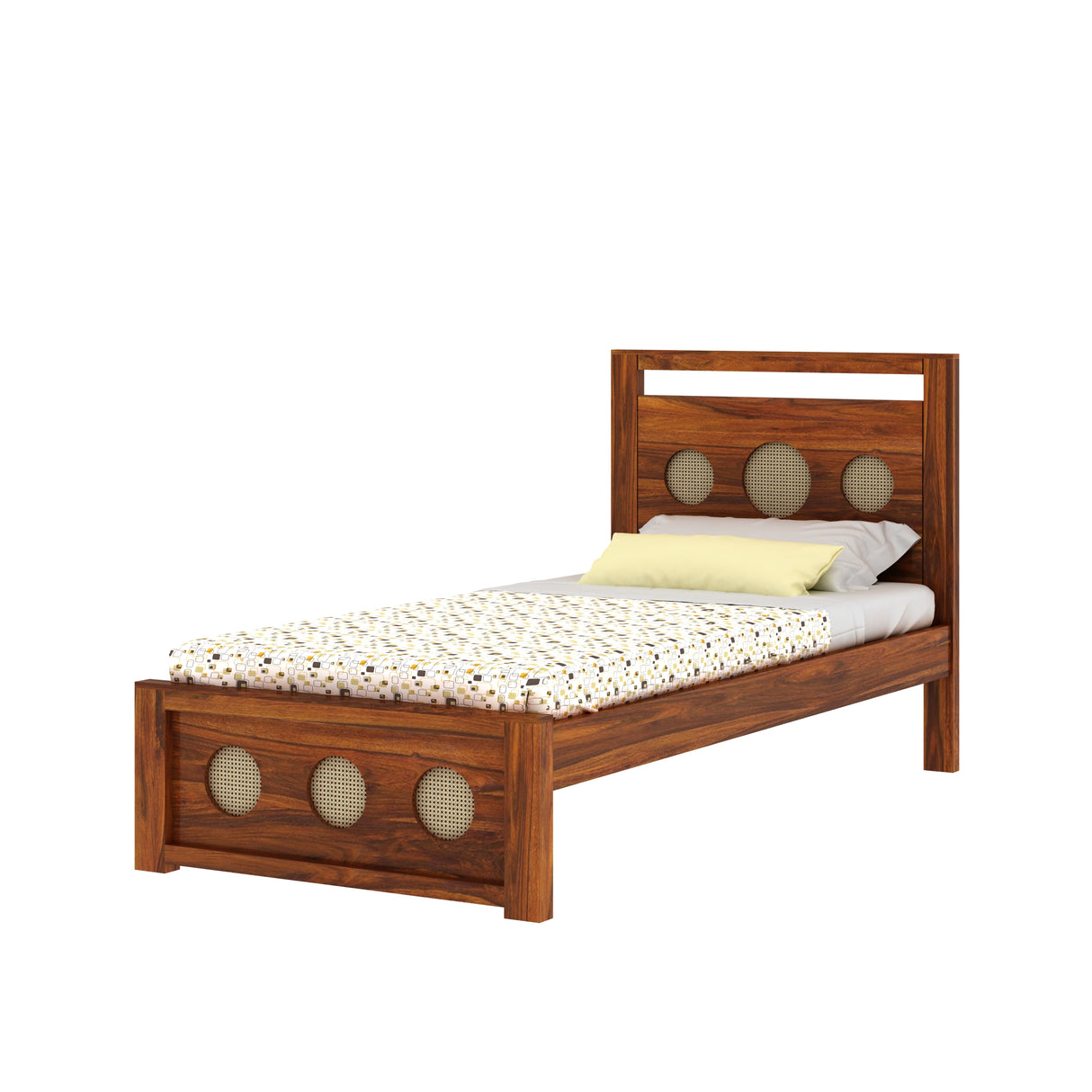 Cosmos Solid Sheesham Wood Single Bed  - 3 years Warranty